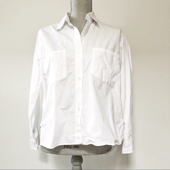Massimo Dutti boxy fit button up collared shirt